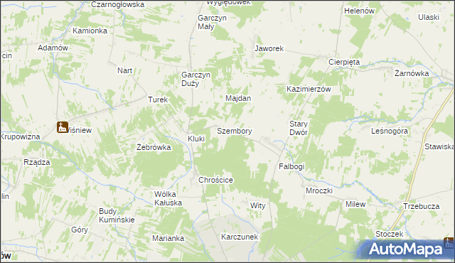mapa Abramy, Abramy na mapie Targeo