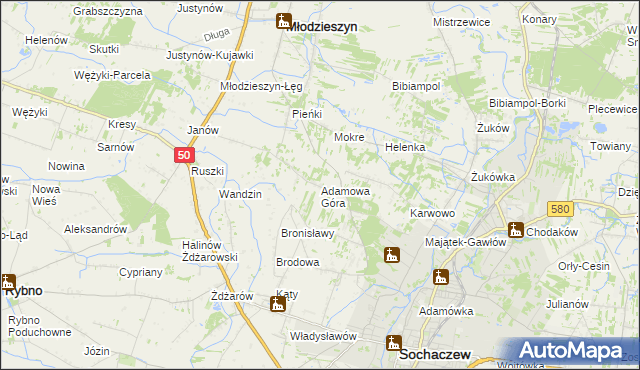 mapa Adamowa Góra, Adamowa Góra na mapie Targeo