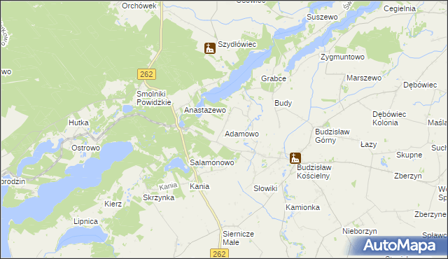 mapa Adamowo gmina Kleczew, Adamowo gmina Kleczew na mapie Targeo