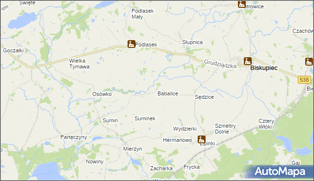 mapa Babalice, Babalice na mapie Targeo