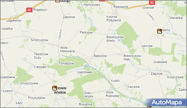 mapa Babczów, Babczów na mapie Targeo