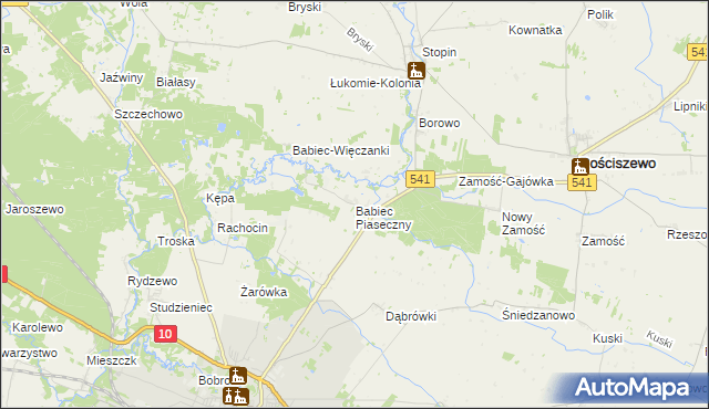 mapa Babiec Piaseczny, Babiec Piaseczny na mapie Targeo