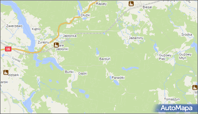 mapa Barduń, Barduń na mapie Targeo