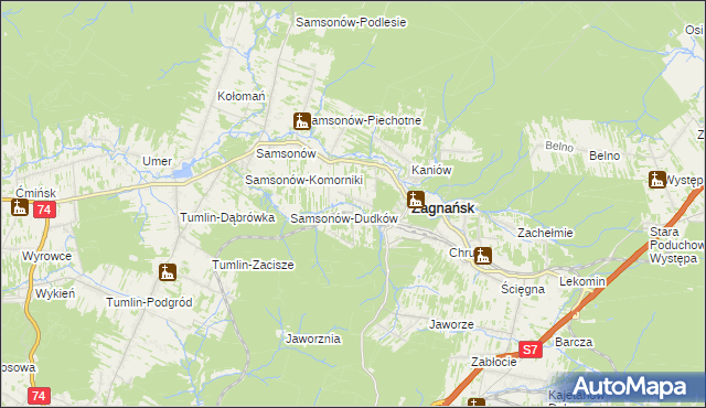 mapa Bartków gmina Zagnańsk, Bartków gmina Zagnańsk na mapie Targeo