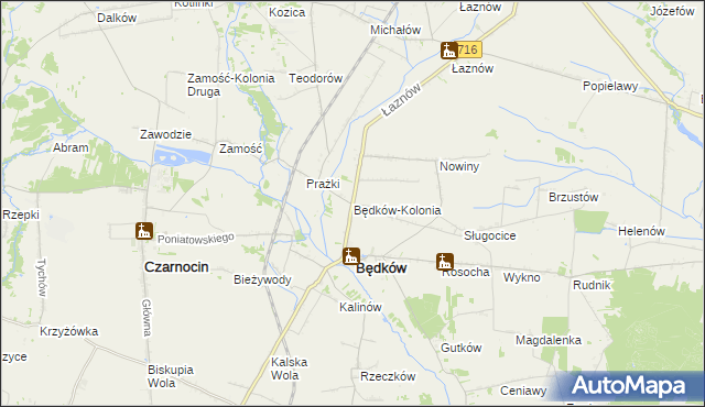 mapa Będków-Kolonia, Będków-Kolonia na mapie Targeo