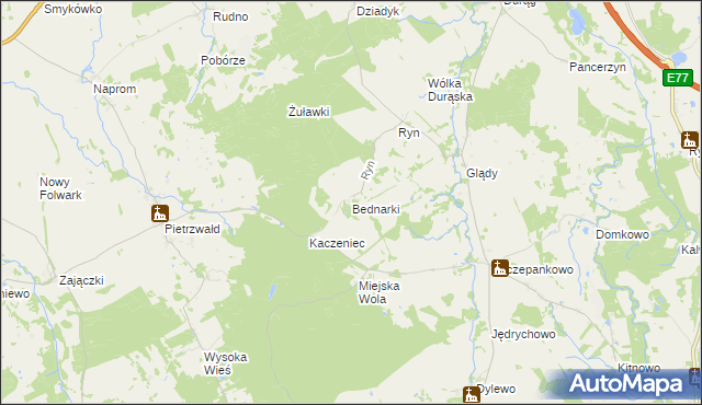 mapa Bednarki, Bednarki na mapie Targeo