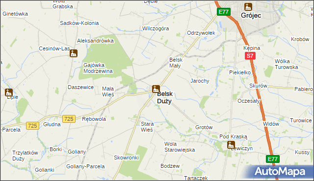 mapa Belsk Duży, Belsk Duży na mapie Targeo