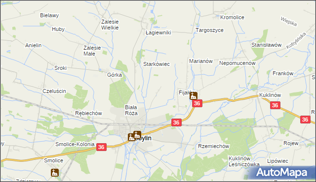 mapa Berdychów, Berdychów na mapie Targeo