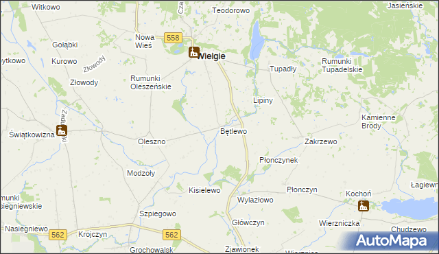 mapa Bętlewo, Bętlewo na mapie Targeo