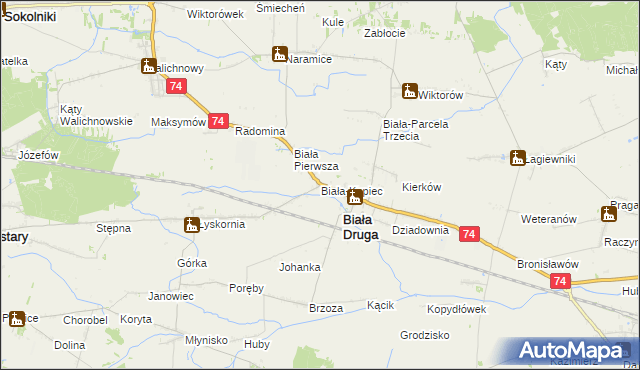 mapa Biała-Kopiec, Biała-Kopiec na mapie Targeo