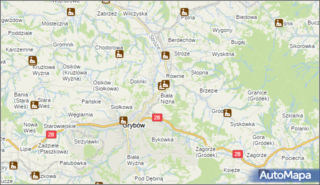 mapa Biała Niżna, Biała Niżna na mapie Targeo