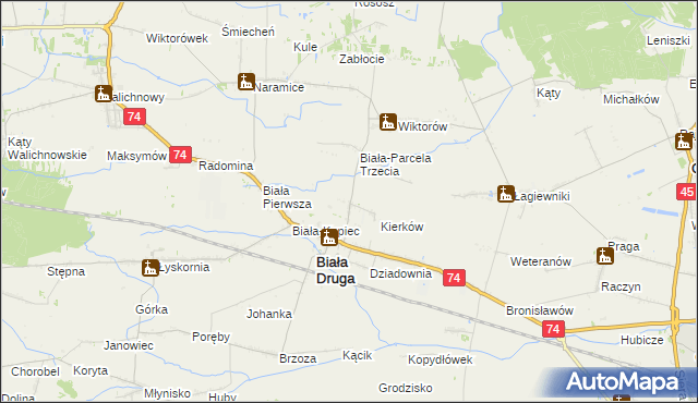 mapa Biała-Parcela, Biała-Parcela na mapie Targeo