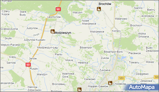 mapa Bibiampol, Bibiampol na mapie Targeo