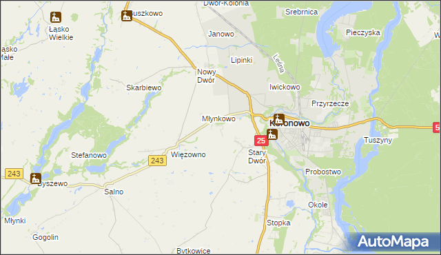 mapa Bieskowo, Bieskowo na mapie Targeo