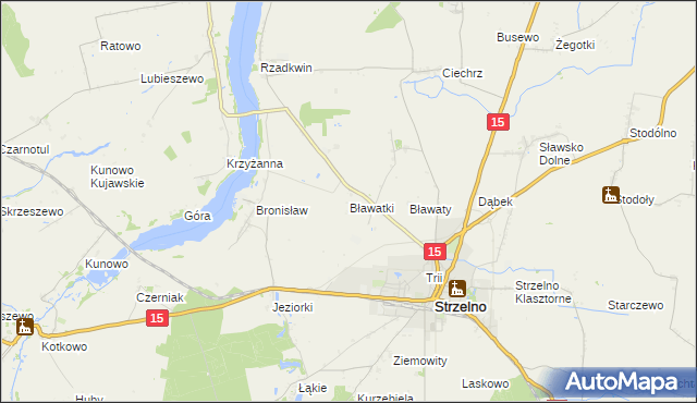 mapa Bławatki, Bławatki na mapie Targeo