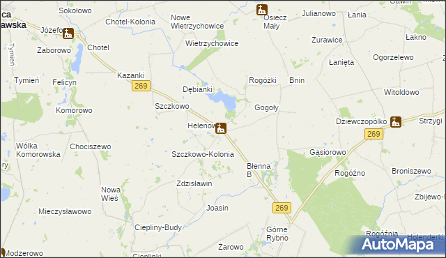 mapa Błenna, Błenna na mapie Targeo