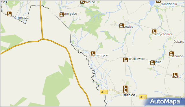 mapa Bliszczyce, Bliszczyce na mapie Targeo