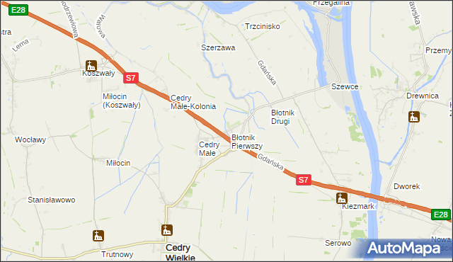 mapa Błotnik, Błotnik na mapie Targeo