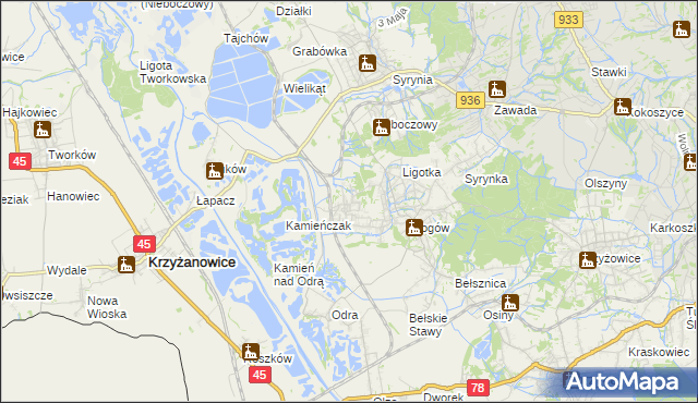 mapa Bluszczów, Bluszczów na mapie Targeo