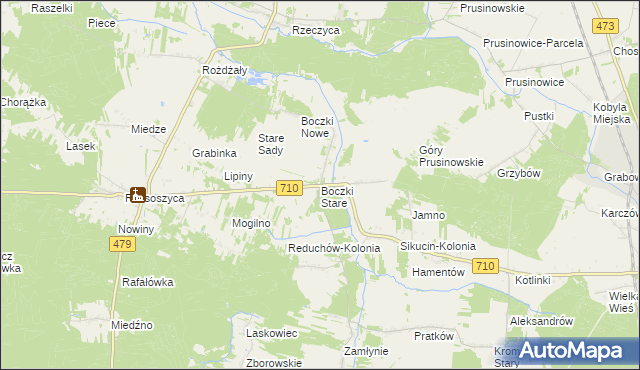 mapa Boczki Stare, Boczki Stare na mapie Targeo