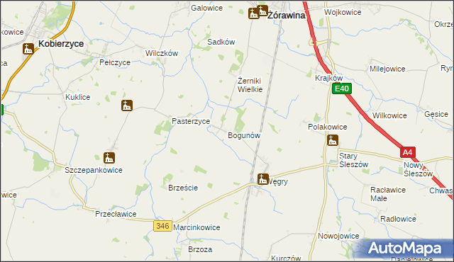 mapa Bogunów, Bogunów na mapie Targeo