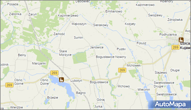 mapa Bogusławice-Nowiny, Bogusławice-Nowiny na mapie Targeo