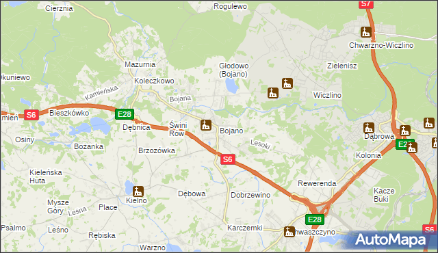 mapa Bojano, Bojano na mapie Targeo