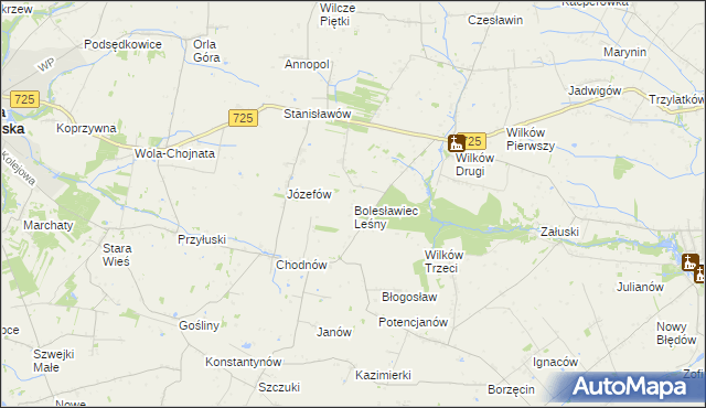 mapa Bolesławiec Leśny, Bolesławiec Leśny na mapie Targeo