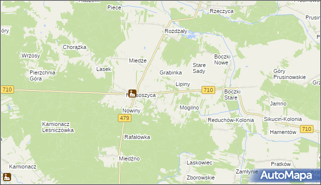 mapa Borek Lipiński, Borek Lipiński na mapie Targeo