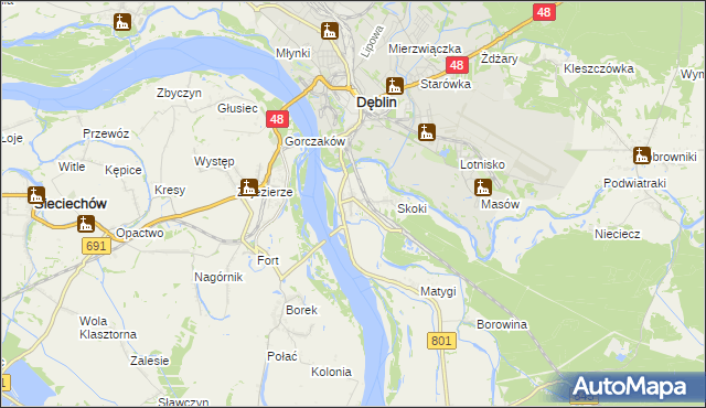 mapa Borowa gmina Puławy, Borowa gmina Puławy na mapie Targeo