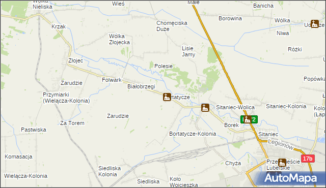 mapa Bortatycze, Bortatycze na mapie Targeo