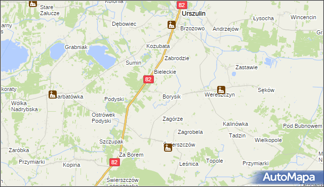 mapa Borysik, Borysik na mapie Targeo