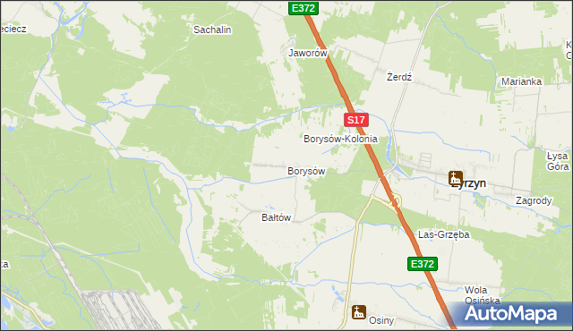 mapa Borysów, Borysów na mapie Targeo