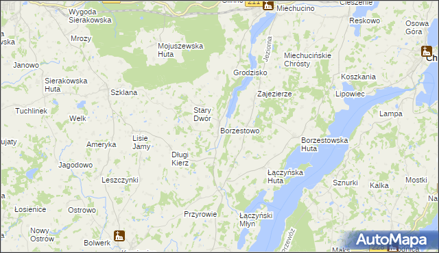 mapa Borzestowo, Borzestowo na mapie Targeo