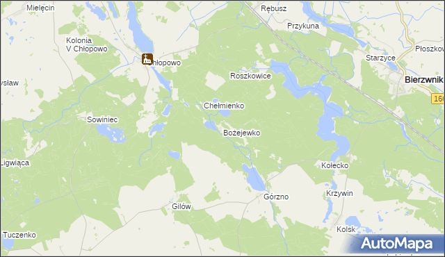 mapa Bożejewko, Bożejewko na mapie Targeo