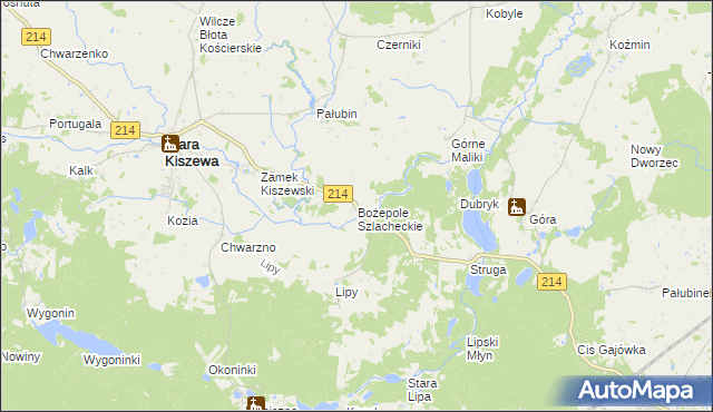 mapa Bożepole Szlacheckie, Bożepole Szlacheckie na mapie Targeo