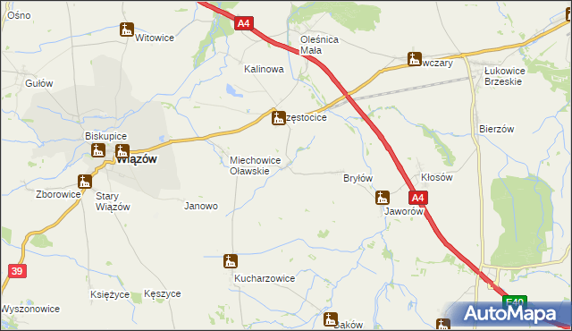 mapa Bryłówek, Bryłówek na mapie Targeo
