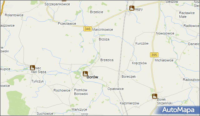 mapa Brzezica, Brzezica na mapie Targeo