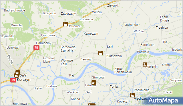 mapa Brzostków, Brzostków na mapie Targeo