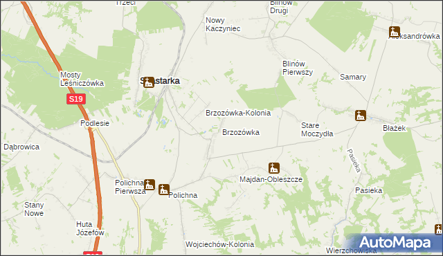 mapa Brzozówka gmina Szastarka, Brzozówka gmina Szastarka na mapie Targeo