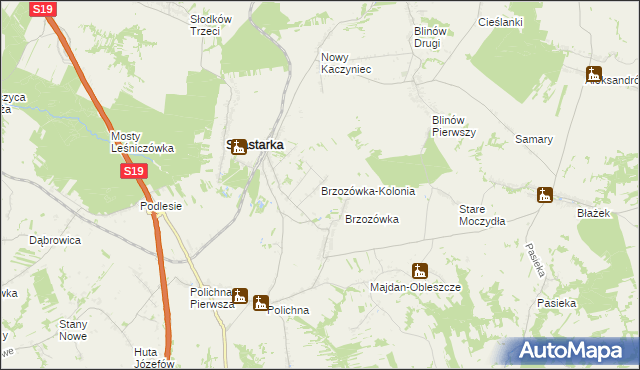 mapa Brzozówka-Kolonia, Brzozówka-Kolonia na mapie Targeo