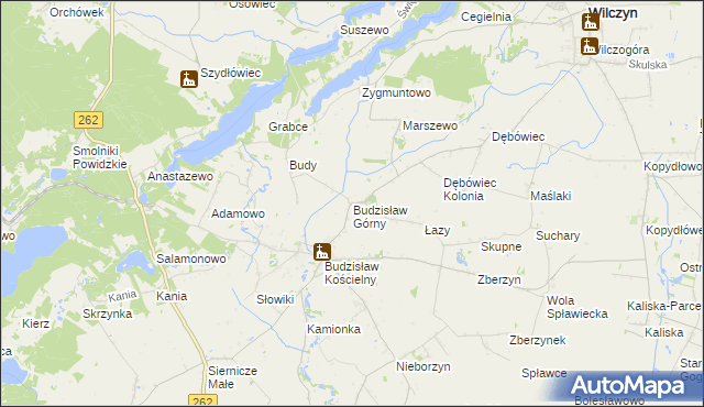 mapa Budzisław Górny, Budzisław Górny na mapie Targeo