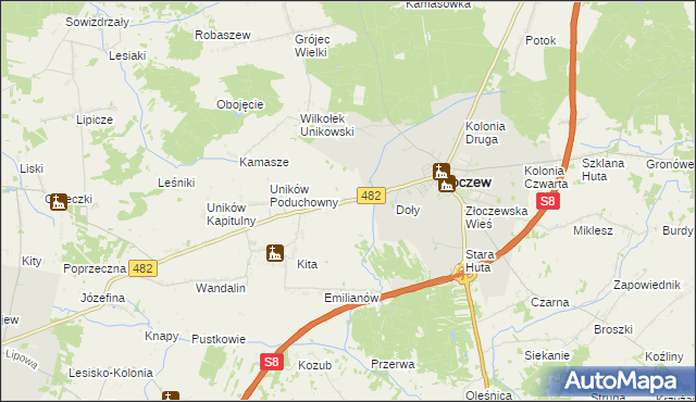 mapa Bujnów, Bujnów na mapie Targeo