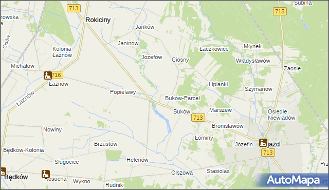 mapa Buków-Parcel, Buków-Parcel na mapie Targeo