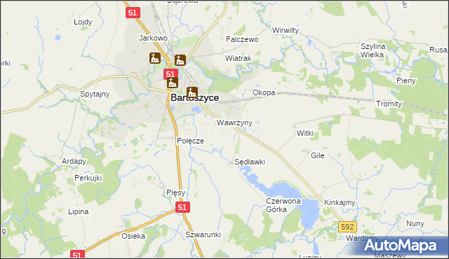 mapa Ceglarki, Ceglarki na mapie Targeo