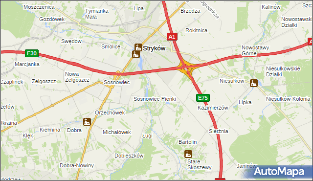 mapa Cesarka, Cesarka na mapie Targeo