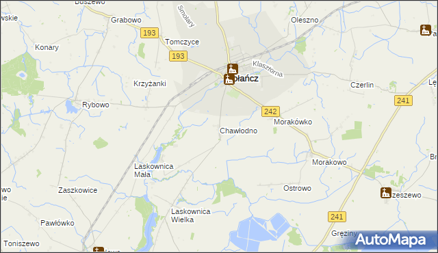 mapa Chawłodno, Chawłodno na mapie Targeo