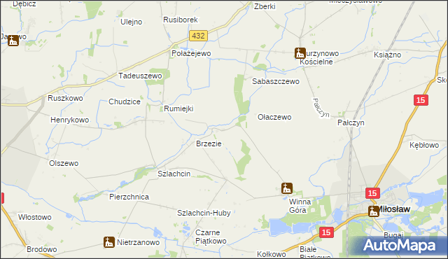 mapa Chocicza gmina Środa Wielkopolska, Chocicza gmina Środa Wielkopolska na mapie Targeo