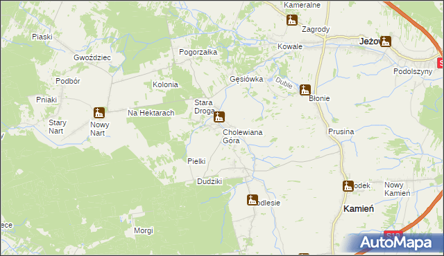 mapa Cholewiana Góra, Cholewiana Góra na mapie Targeo