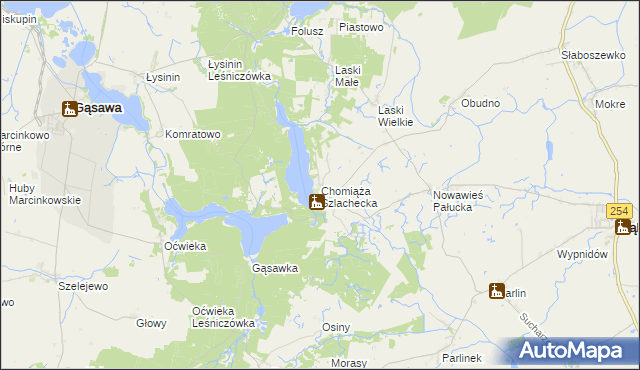 mapa Chomiąża Szlachecka, Chomiąża Szlachecka na mapie Targeo